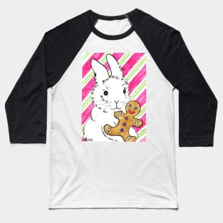 2013 Holiday ATC 5 - Bunny with Gingerbread Man Baseball T-Shirt